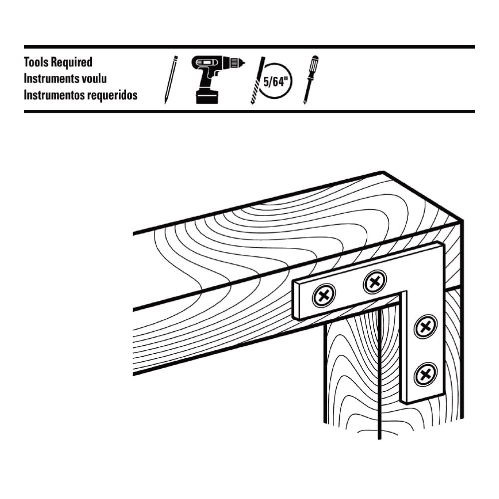 slide 4 of 6, RELIABILT 2-in x 0.625-in x 2-in Zinc-plated Steel Corner brace 4 -Pack, 1 ct