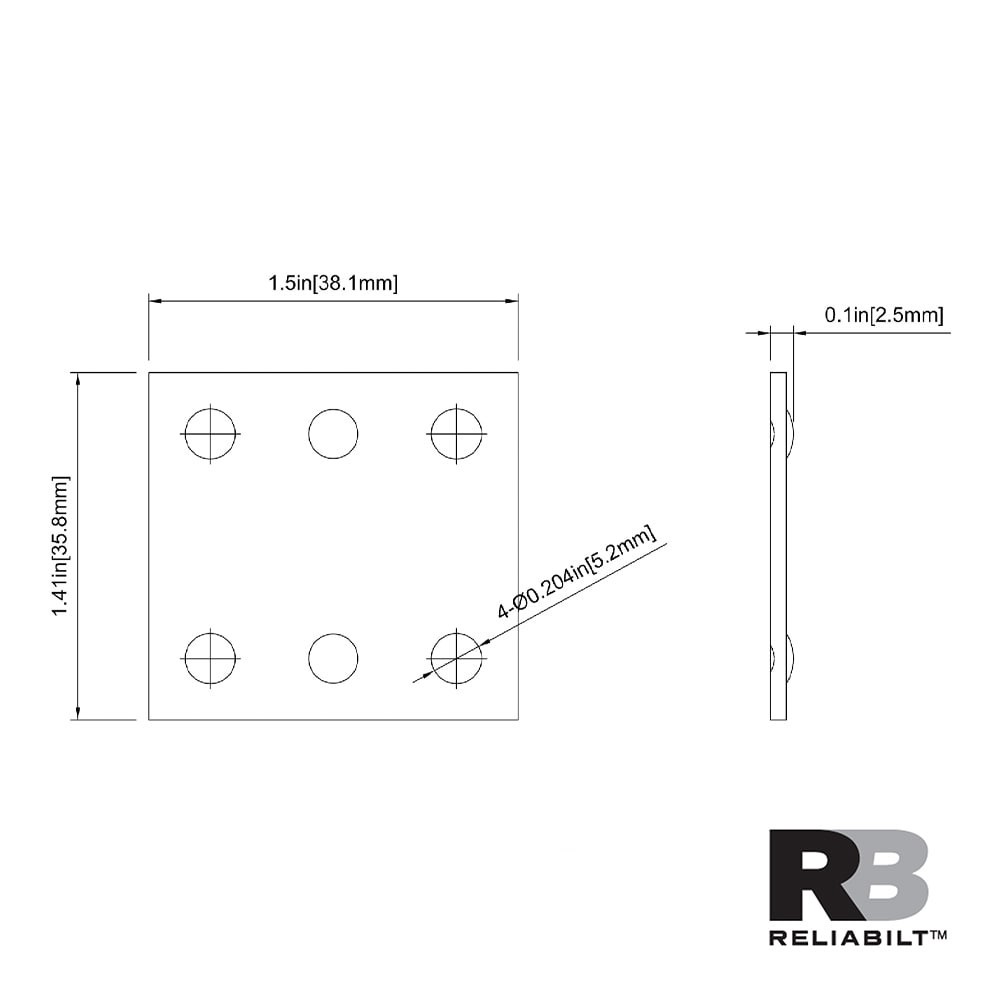 slide 6 of 6, RELIABILT 2.5-in x 0.07-in x 1.38-in Zinc-plated Steel Mending brace 4 -Pack, 1 ct