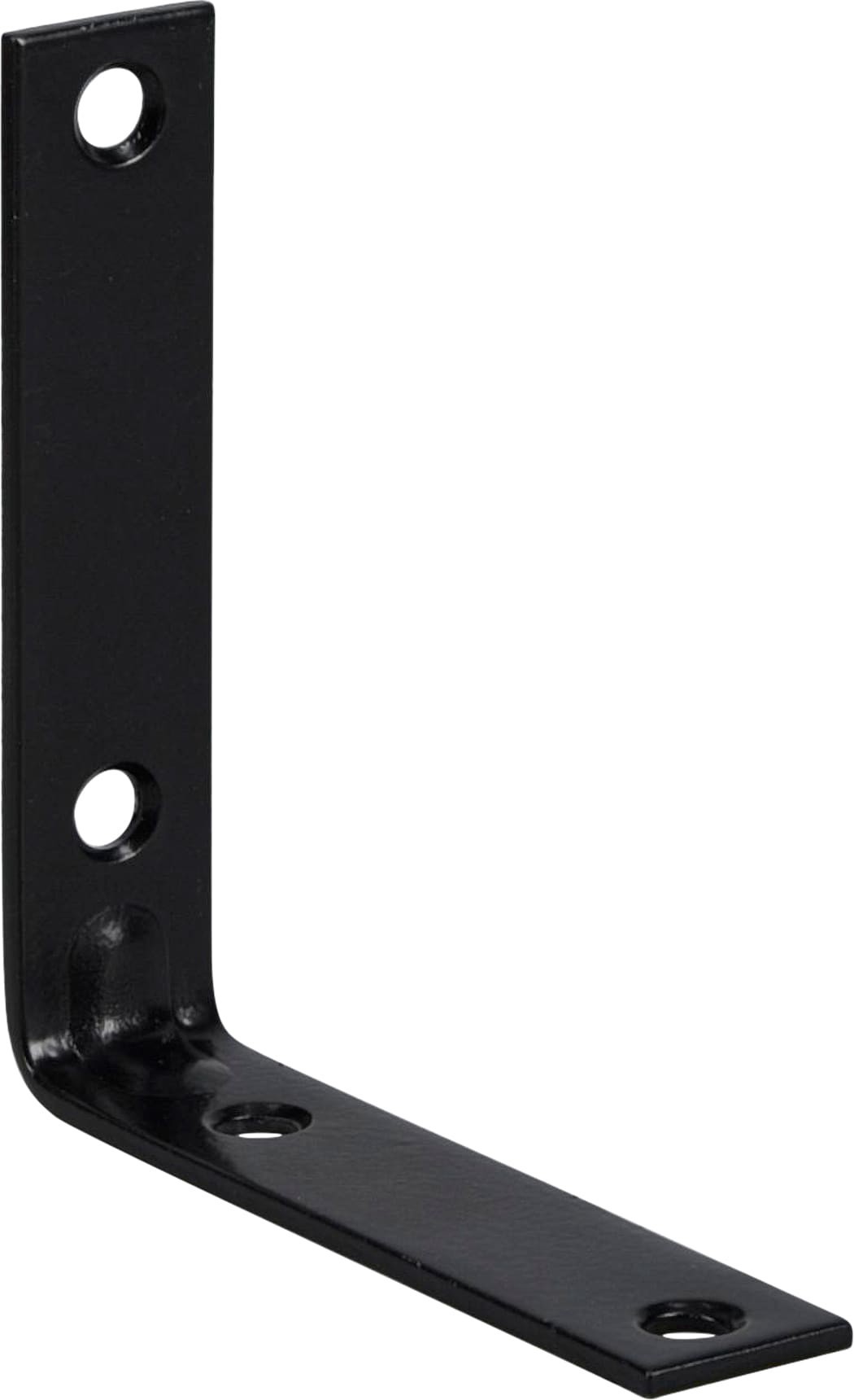 slide 1 of 5, RELIABILT 4-in x 0.875-in x 4-in Black Steel Corner brace, 1 ct