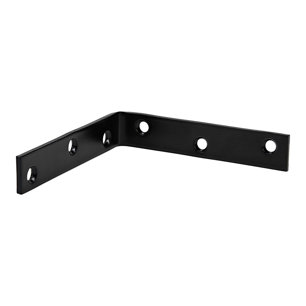 slide 1 of 4, RELIABILT 5-in x 1-in x 5-in Black Steel Corner brace, 1 ct