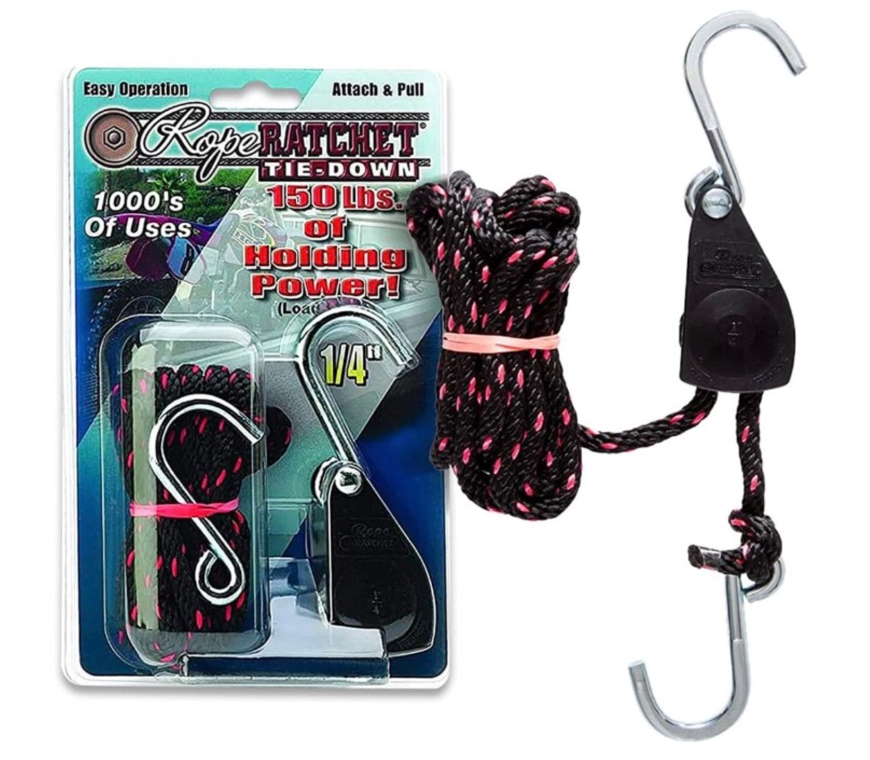 slide 2 of 5, Carry-On Trailer 1-1/2-in x 8-ft Ratcheting Strap Tie Down with S-hook 150-lb Break Strength, 1 ct