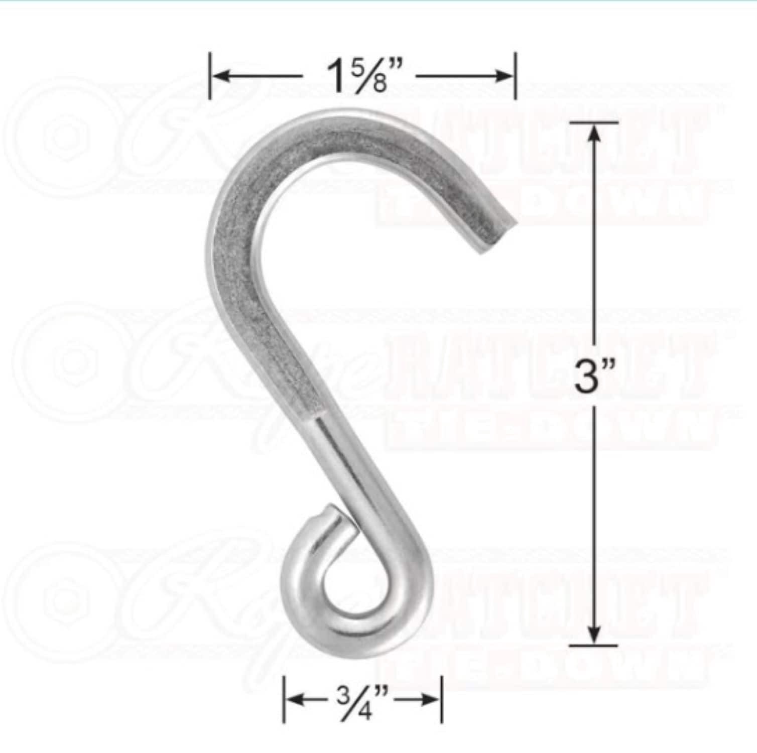 slide 3 of 5, Carry-On Trailer 1-1/2-in x 8-ft Ratcheting Strap Tie Down with S-hook 150-lb Break Strength, 1 ct