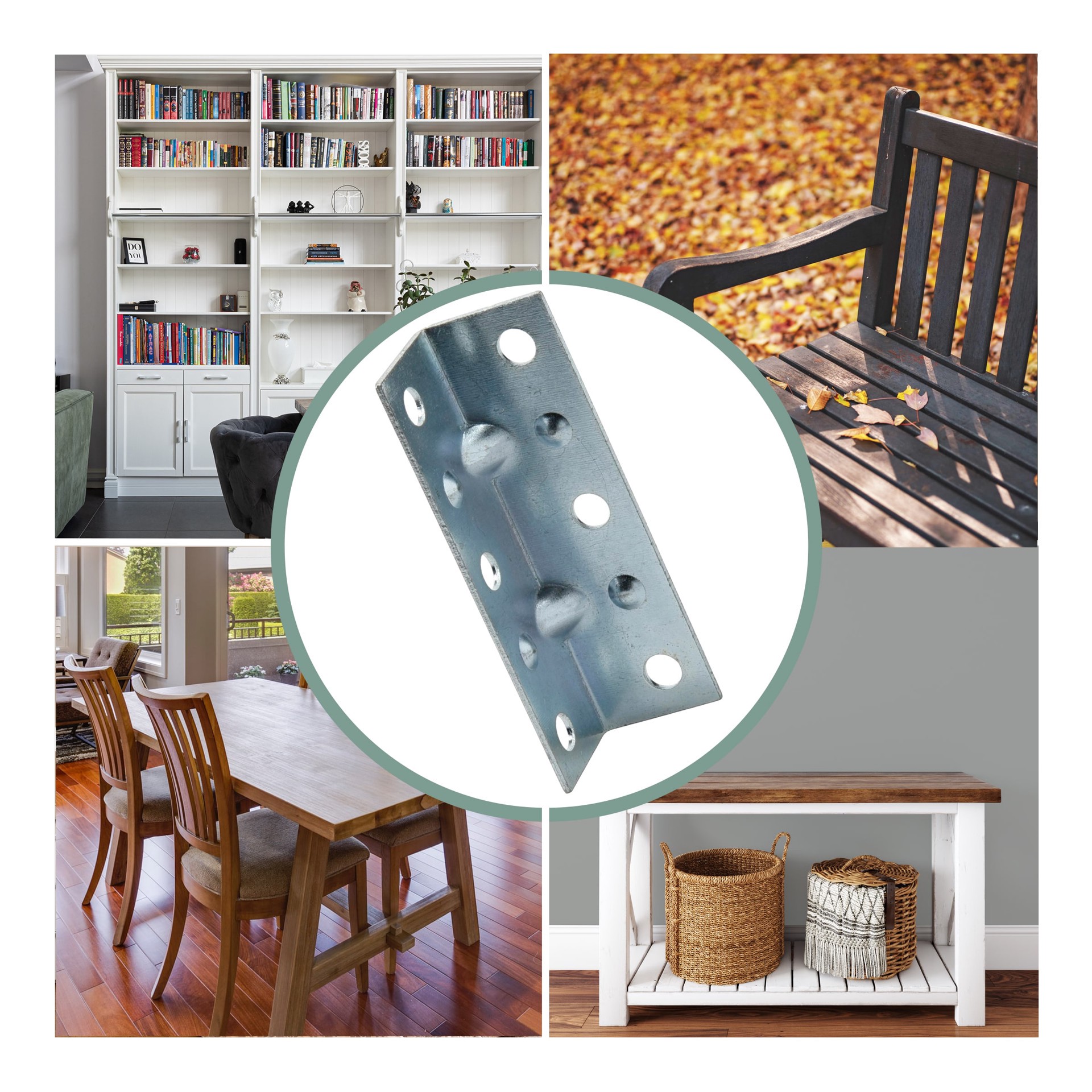 slide 5 of 6, RELIABILT 2.5-in x 0.625-in x 2.5-in Zinc-plated Steel Corner brace 4 -Pack, 1 ct