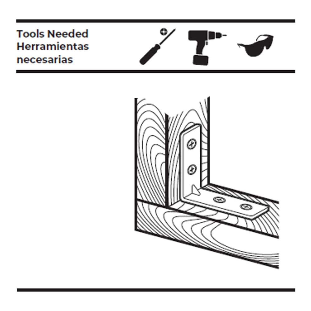 slide 4 of 6, RELIABILT 0.75-in x 0.5-in x 0.75-in Brass-plated Steel Corner brace 4 -Pack, 1 ct