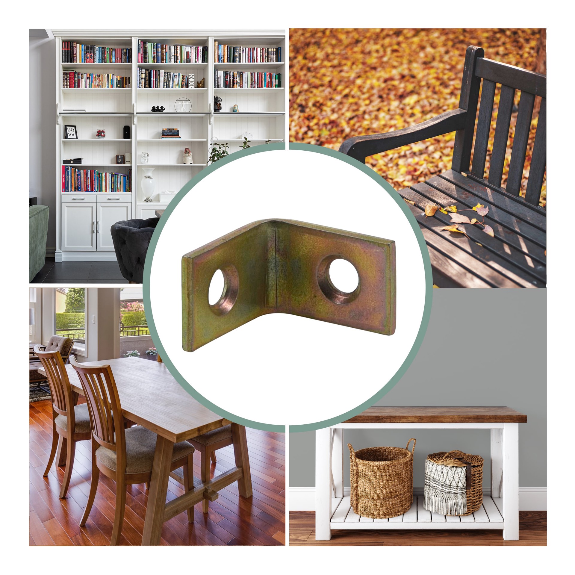 slide 5 of 6, RELIABILT 0.75-in x 0.5-in x 0.75-in Brass-plated Steel Corner brace 4 -Pack, 1 ct