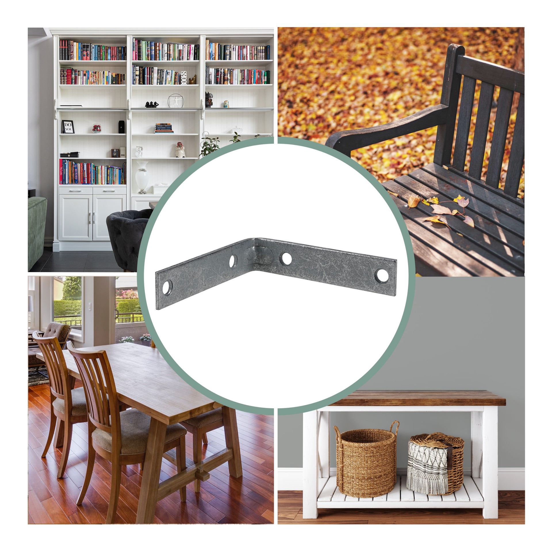 slide 4 of 5, RELIABILT 4-in x 0.875-in x 4-in Galvanized Steel Corner brace 4 -Pack, 1 ct