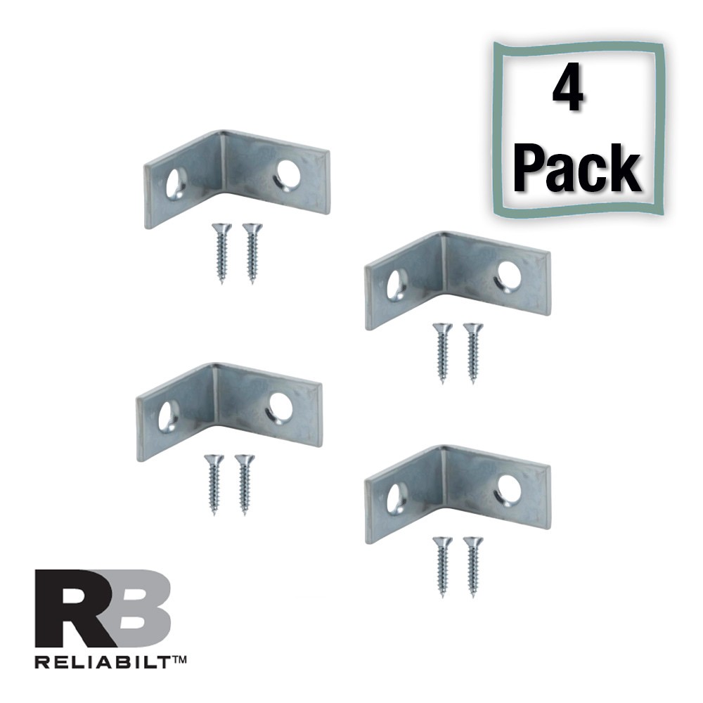 slide 1 of 6, RELIABILT 0.75-in x 0.5-in x 0.75-in Zinc-plated Steel Corner brace 4 -Pack, 1 ct