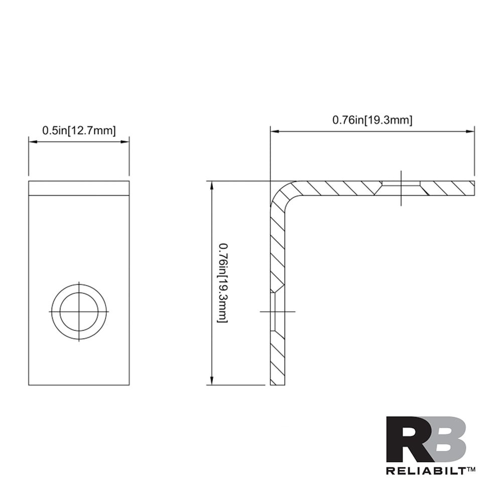 slide 6 of 6, RELIABILT 0.75-in x 0.5-in x 0.75-in Zinc-plated Steel Corner brace 4 -Pack, 1 ct