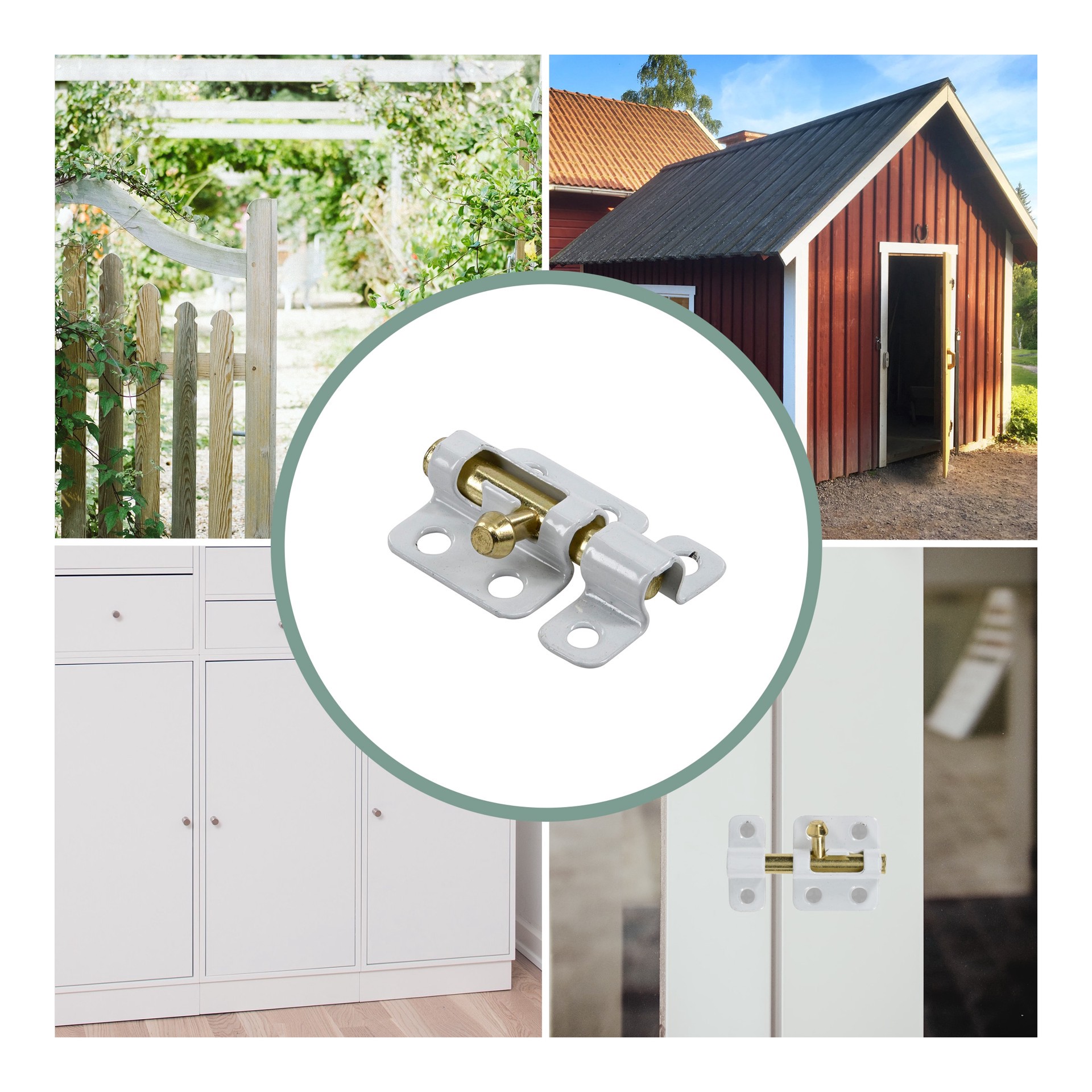 slide 4 of 5, RELIABILT 2-in White Steel Barrel Bolt, 1 ct