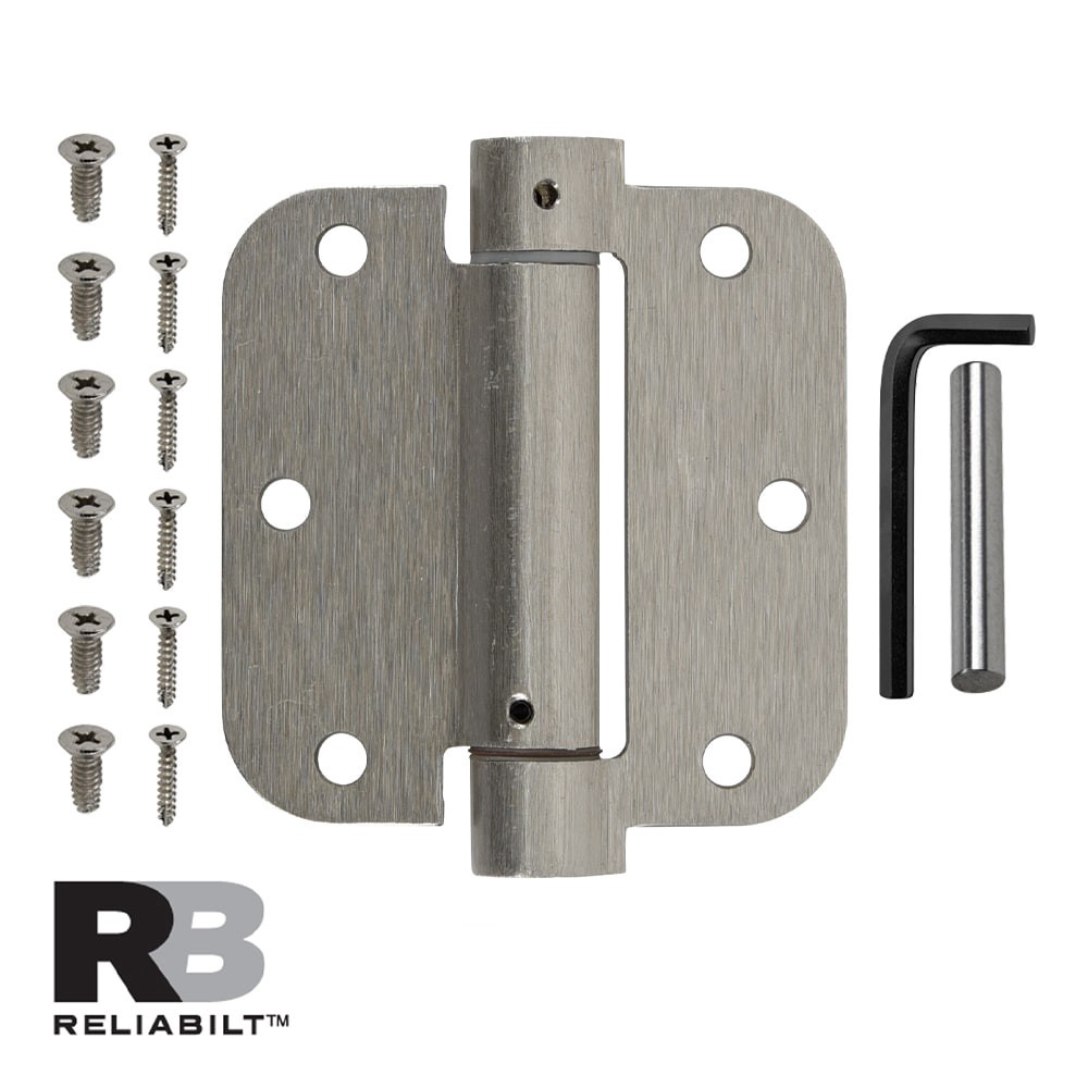 slide 2 of 6, RELIABILT 3-1/2-in H x 5/8-in Radius Satin Nickel Mortise Interior Door Hinge, 1 ct