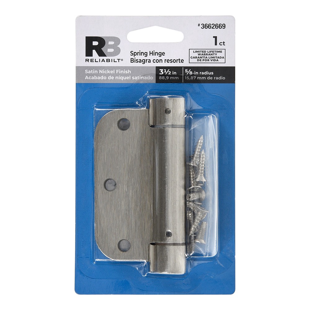 slide 3 of 6, RELIABILT 3-1/2-in H x 5/8-in Radius Satin Nickel Mortise Interior Door Hinge, 1 ct