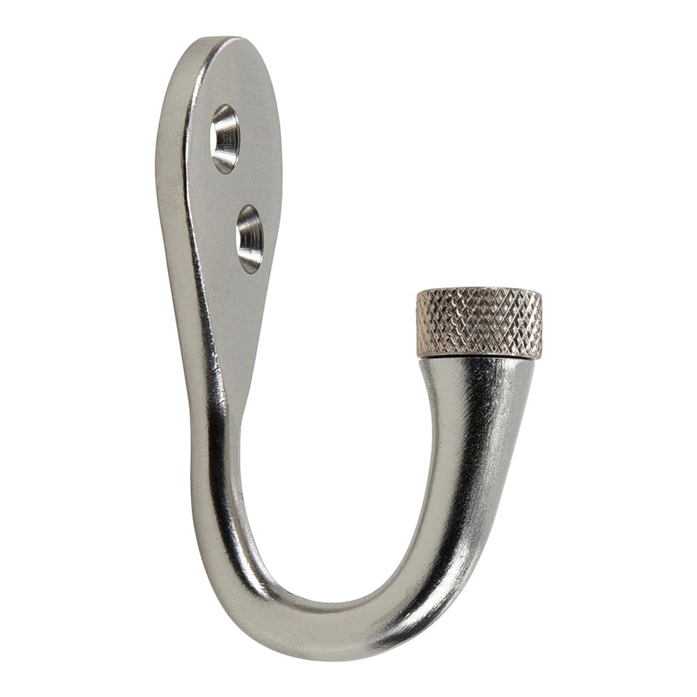 slide 2 of 6, RELIABILT 2 -Pack 1 -Hook 0.73-in x 1.47-in H Satin Nickel Decorative Wall Hook ( 30-lb Capacity), 1 ct