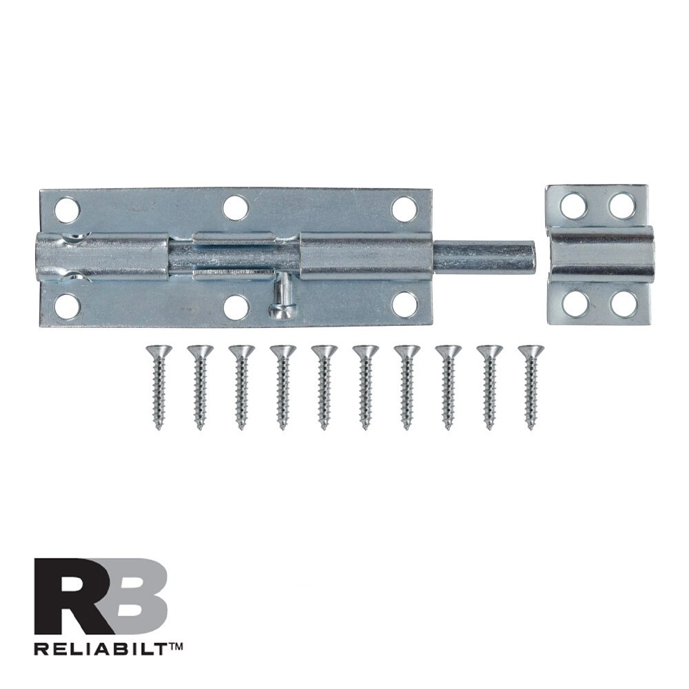 slide 2 of 6, RELIABILT 6-in Zinc Steel Lockable Barrel Bolt, 1 ct