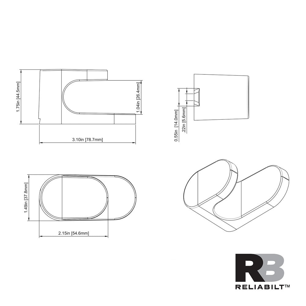 slide 6 of 6, RELIABILT 1 -Hook 1.5-in x 3.13-in H Soft Gold Decorative Wall Hook ( 25-lb Capacity), 1 ct