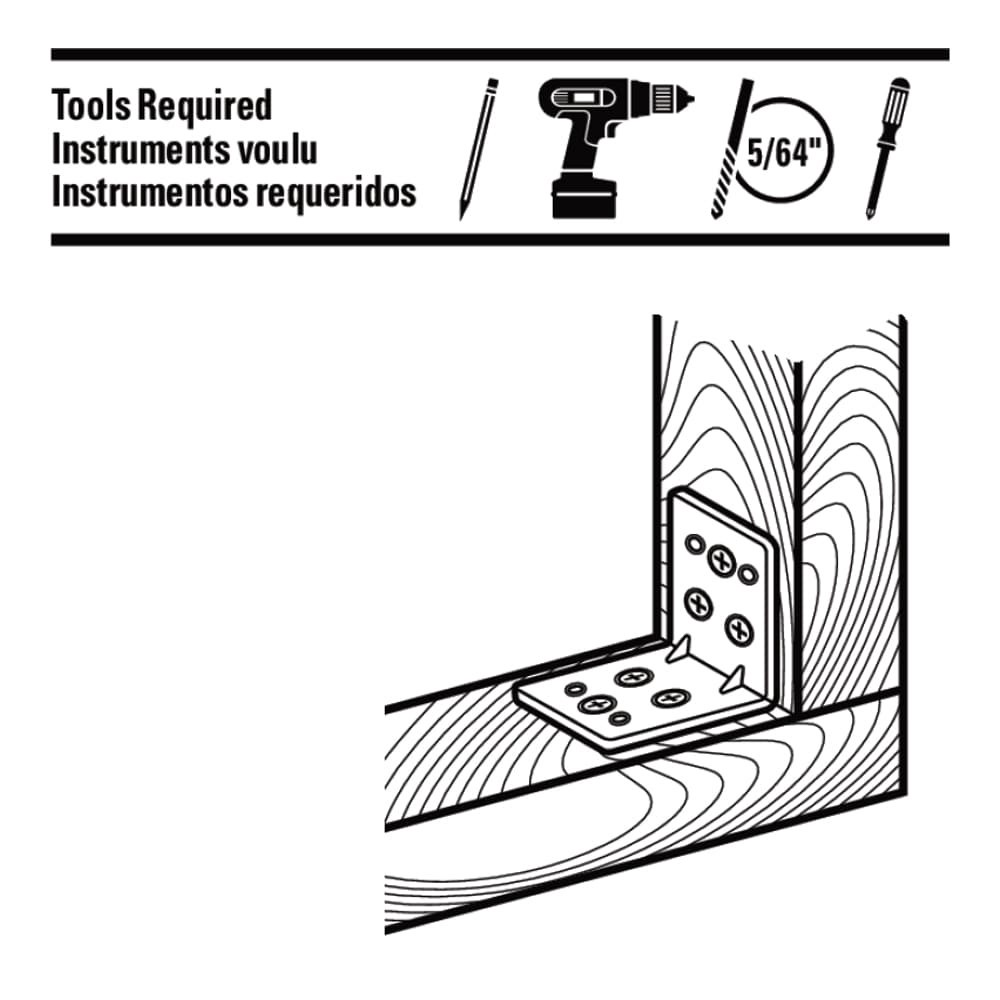 slide 2 of 4, RELIABILT 1.5-in x 0.5-in x 1.5-in Zinc-plated Steel Corner brace, 1 ct