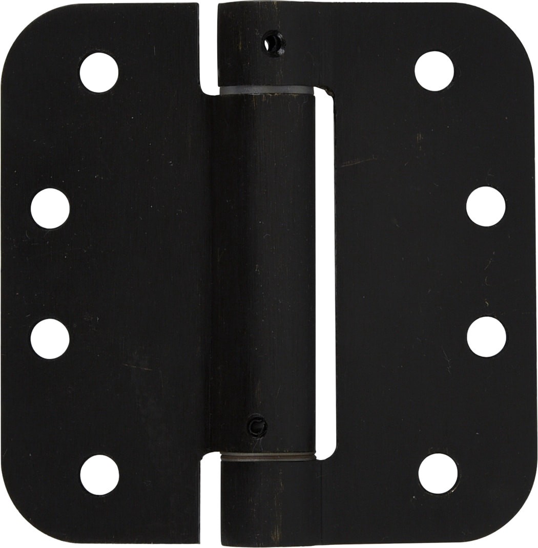 slide 1 of 6, RELIABILT 4-in H x 5/8-in Radius Oil-Rubbed Bronze Spring Interior Door Hinge, 1 ct