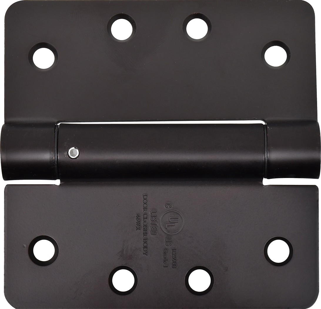 slide 4 of 6, RELIABILT 4-in H x 5/8-in Radius Oil-Rubbed Bronze Spring Interior Door Hinge, 1 ct