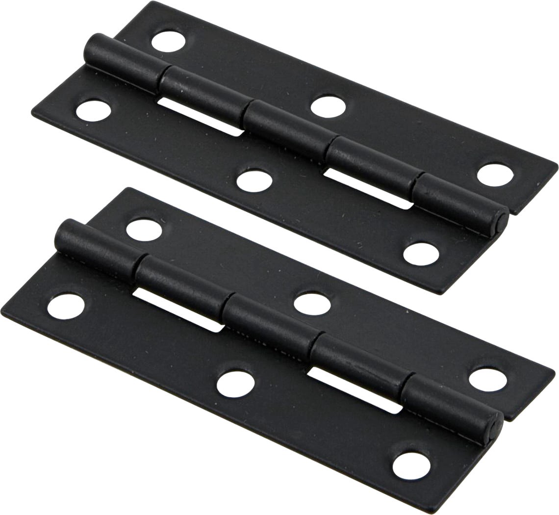 slide 4 of 5, RELIABILT 180-Degree Narrow Surface Black Cabinet Hinge, 1 Pair(s) 2 -Pieces, 1 ct