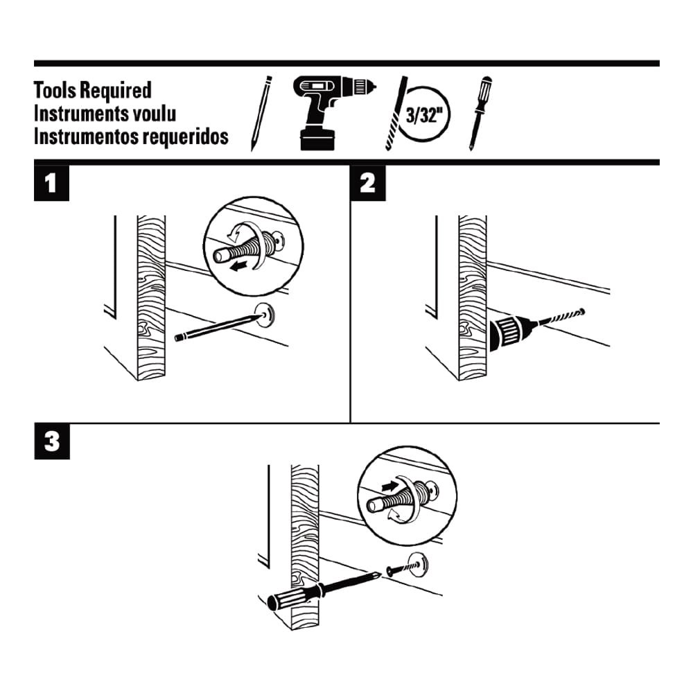 slide 3 of 6, RELIABILT 3-in Satin nickel Spring Door Stop 5 -Pack, 1 ct