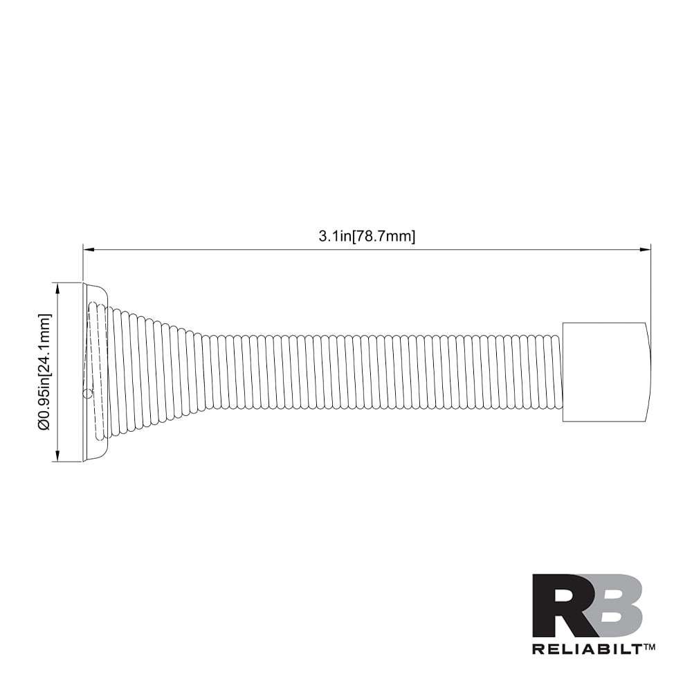 slide 6 of 6, RELIABILT 3-in Satin nickel Spring Door Stop 5 -Pack, 1 ct