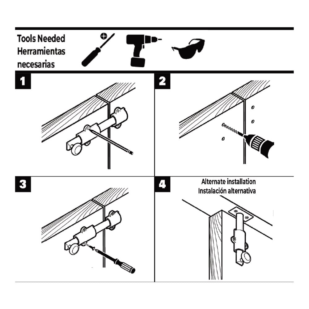 slide 3 of 5, RELIABILT 6-in Satin nickel Steel Surface Bolt, 1 ct