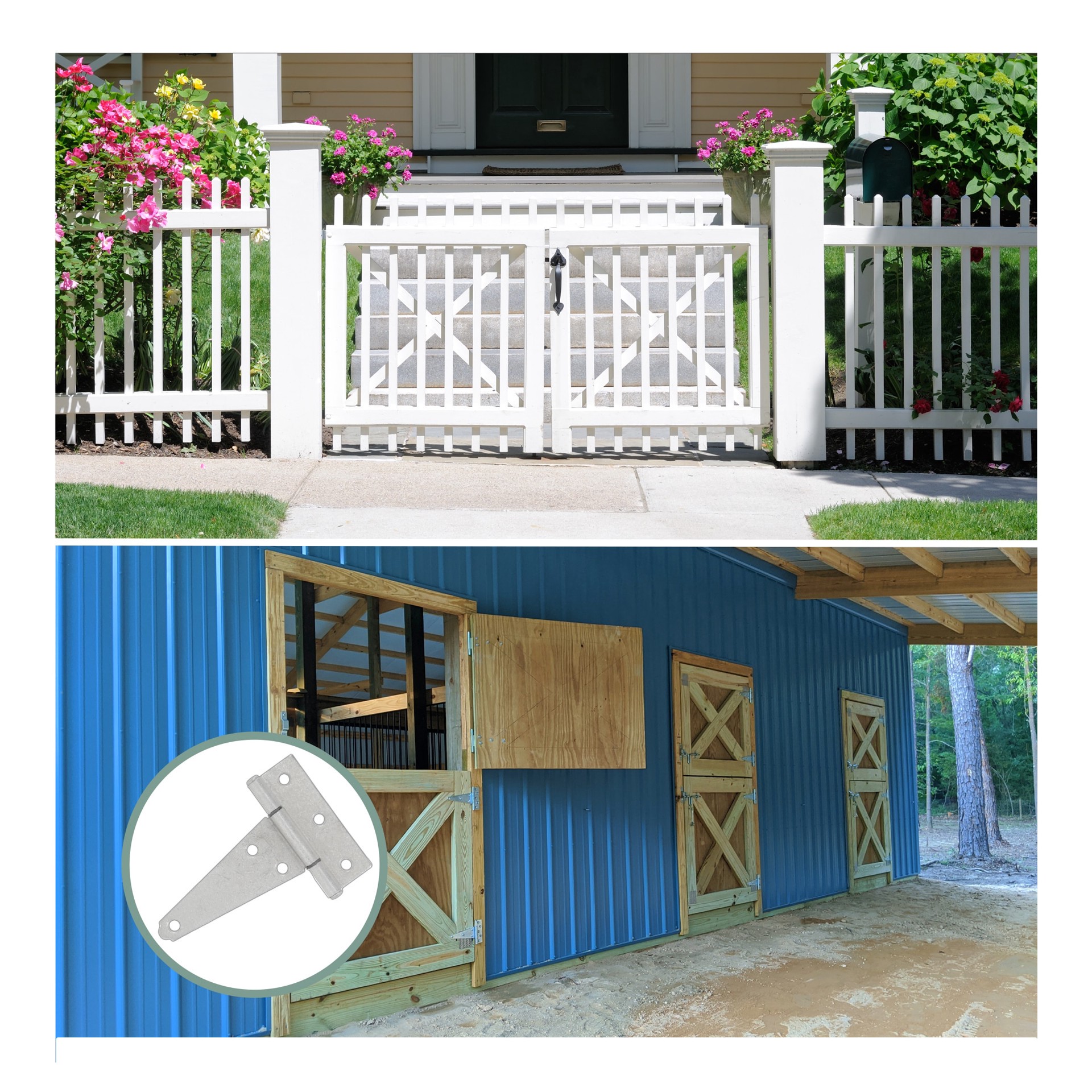 slide 4 of 4, RELIABILT 4-in Zinc Gate hinge, 1 ct