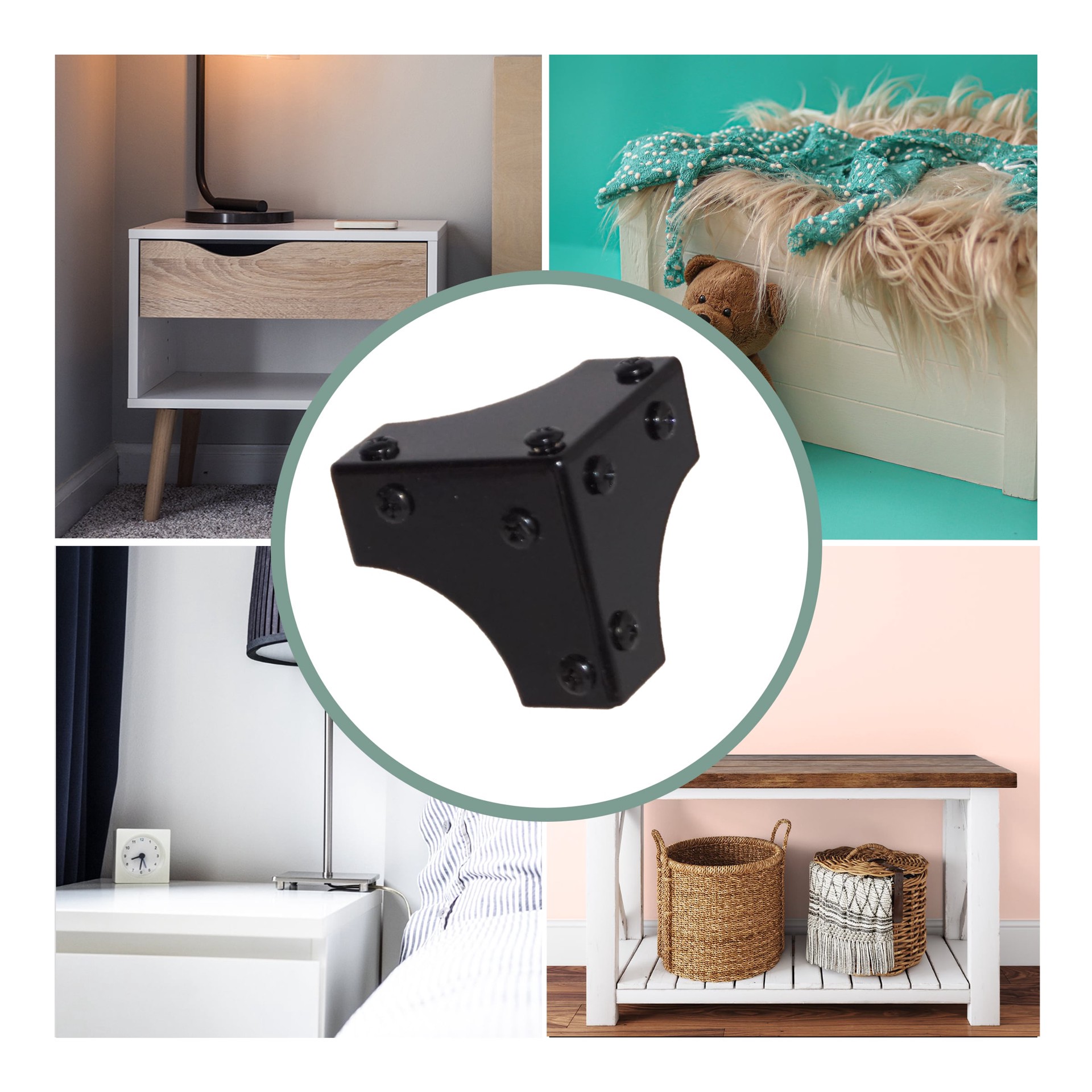 slide 6 of 6, RELIABILT 1.75-in x 1.75-in x 1.75-in Black Steel Corner brace 2 -Pack, 1 ct