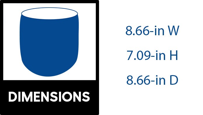 slide 2 of 5, allen + roth Round 8.66-in W x 8.66-in L Brown Ceramic Indoor Planter, 1 ct