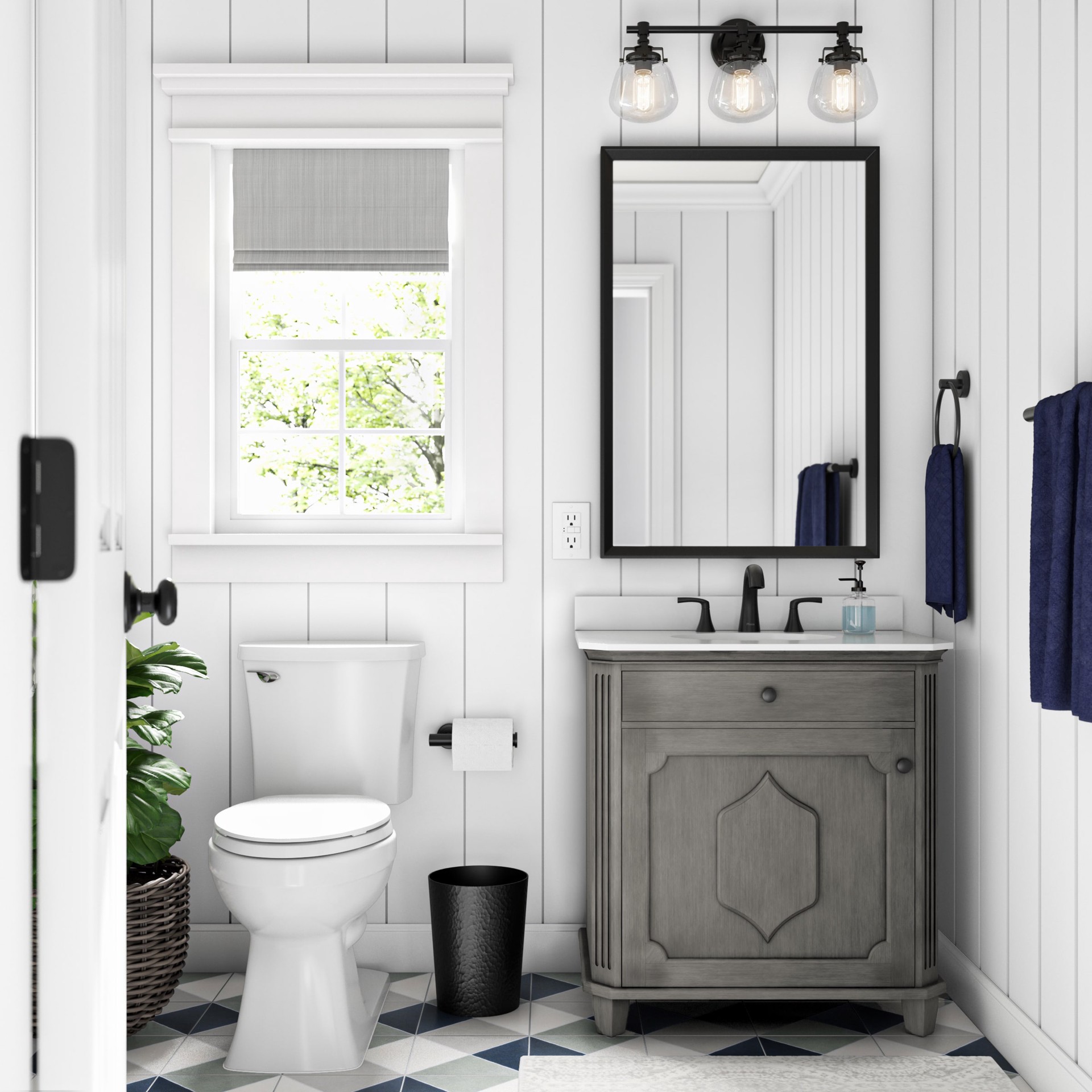 slide 3 of 6, RELIABILT 150 Series 23-1/2-in x 35-1/2-in White Exterior Vinyl New Construction Single Hung Window Low-E Double Pane Glass with Grids, (Half Screen Included), 1 ct