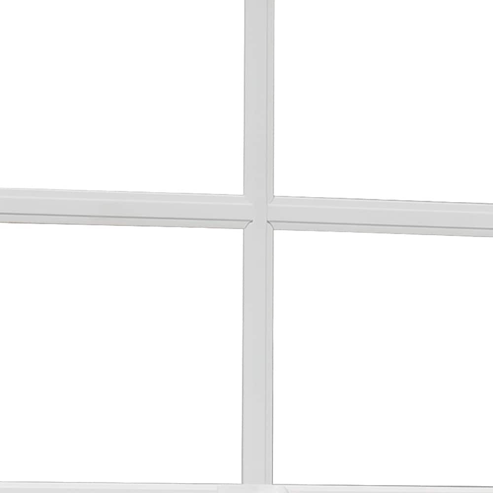 slide 5 of 6, RELIABILT 150 Series 35-1/2-in x 61-1/2-in White Exterior Vinyl New Construction Single Hung Window Low-E Double Pane Glass with Grids, (Half Screen Included), 1 ct