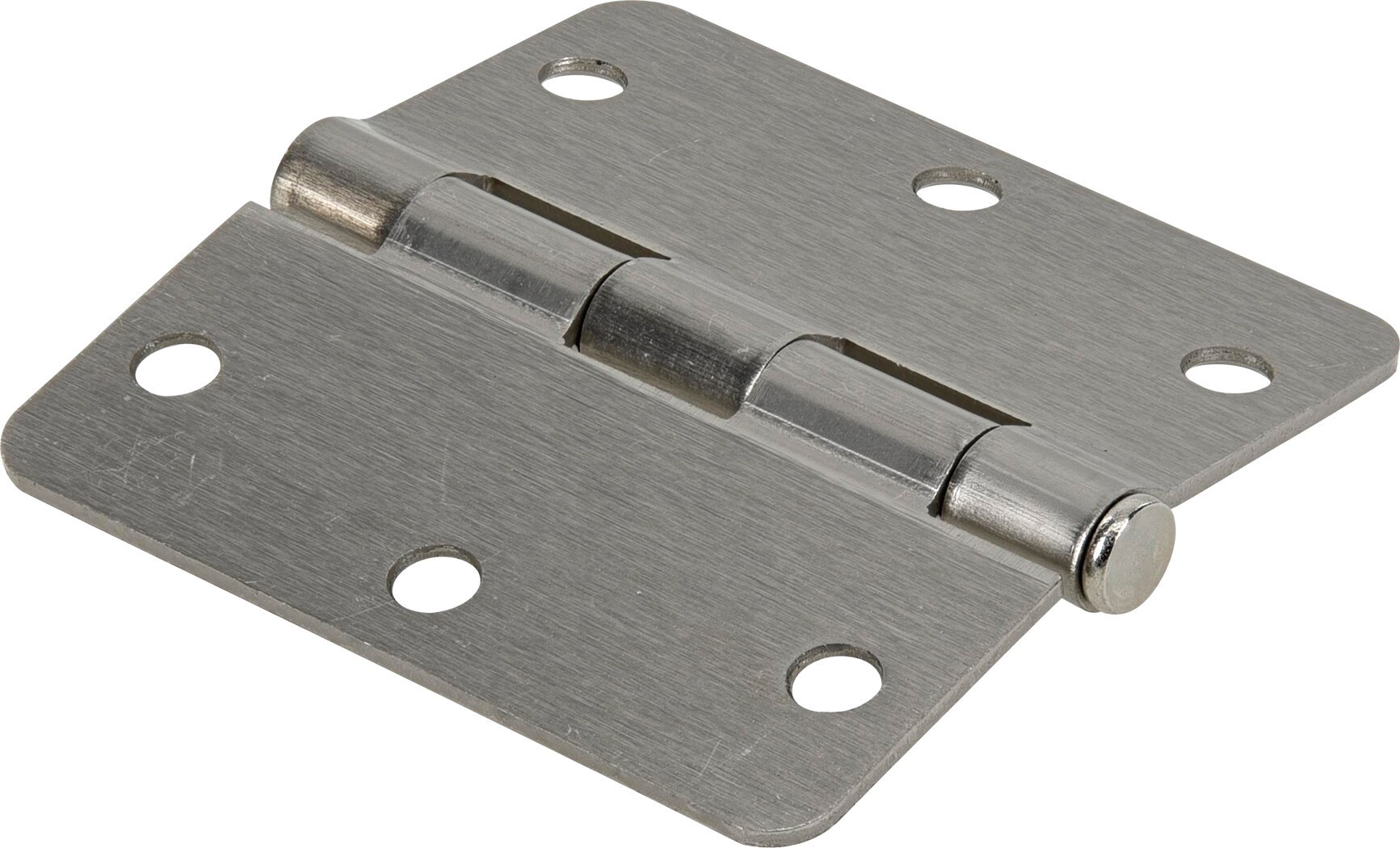 slide 4 of 6, RELIABILT 3-1/2-in H x 1/4-in Radius Satin Nickel Mortise Interior Door Hinge, 1 ct