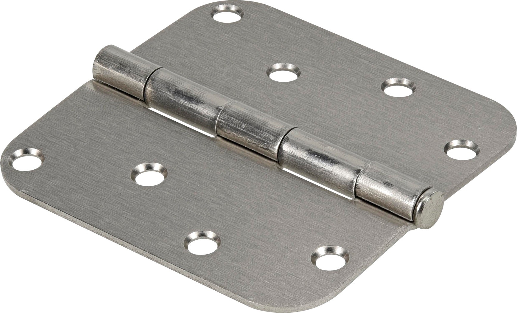 slide 4 of 6, RELIABILT 4-in H x 5/8-in Radius Satin Nickel Mortise Interior Door Hinge, 1 ct