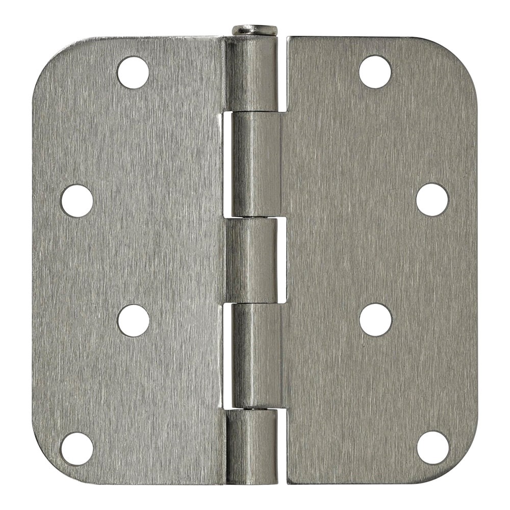 slide 1 of 6, RELIABILT 4-in H x 5/8-in Radius Satin Nickel Mortise Interior Door Hinge, 1 ct