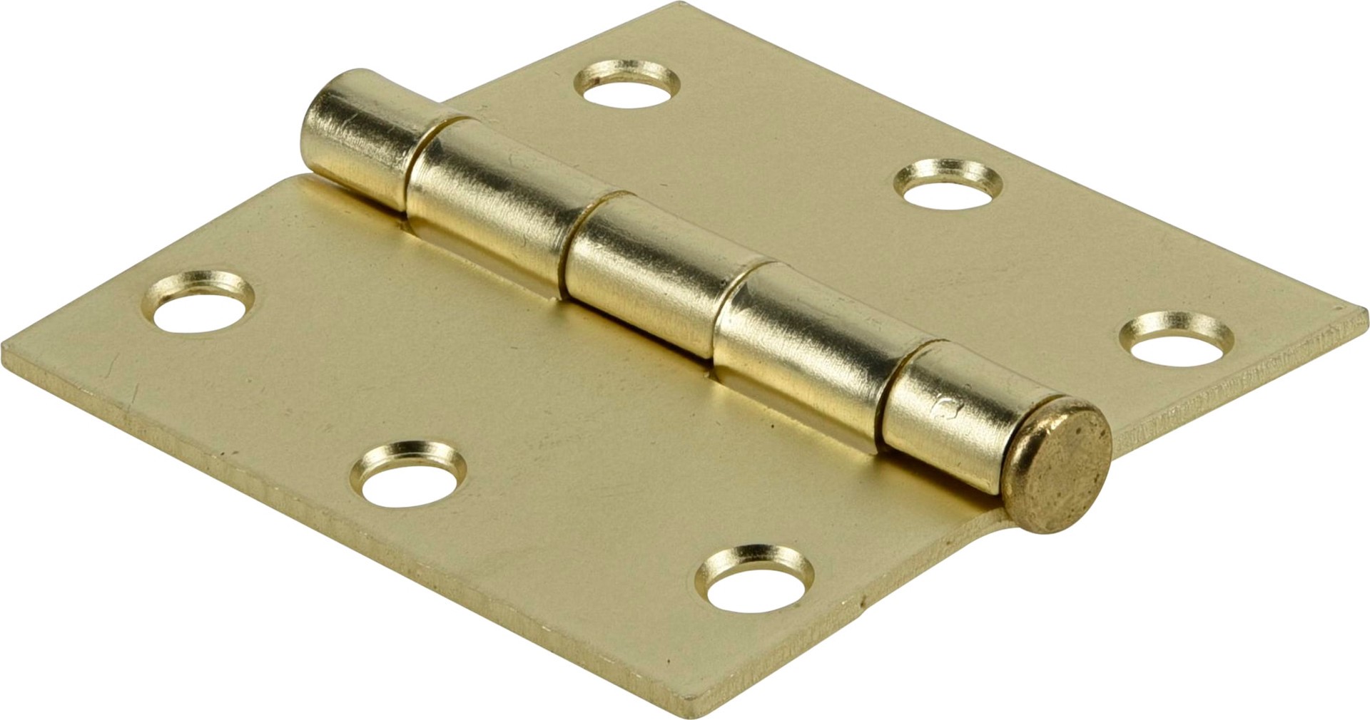 slide 4 of 6, RELIABILT 3-in H Square Satin Brass Mortise Interior Door Hinge, 1 ct