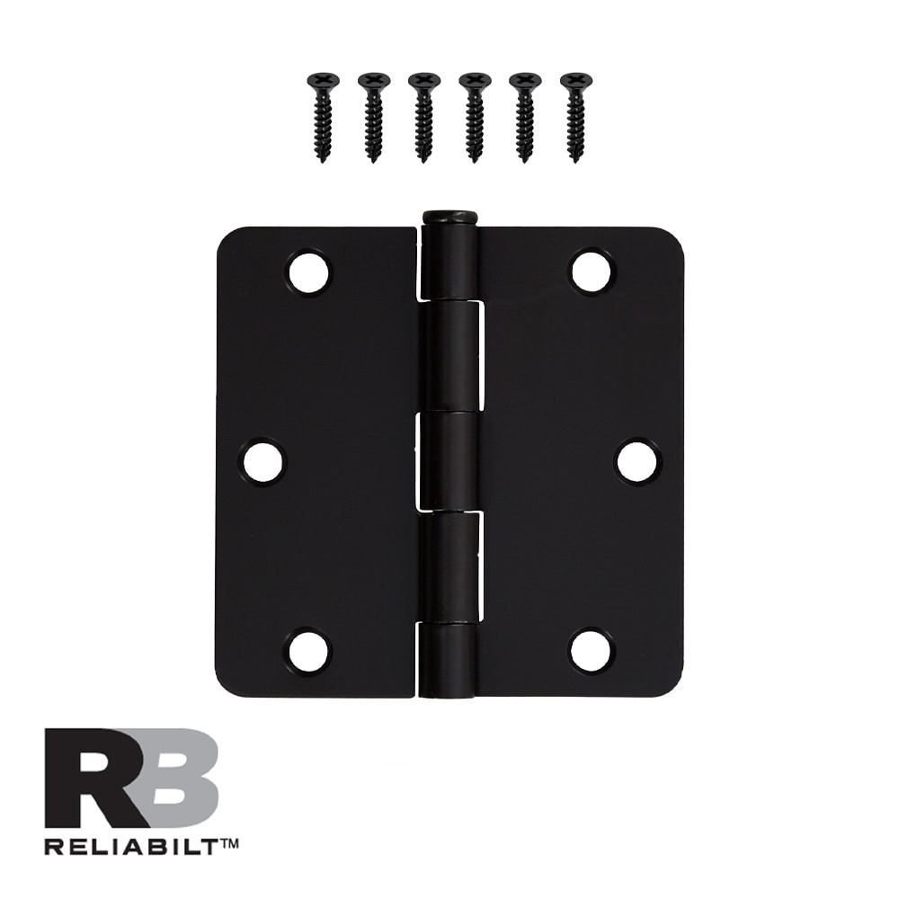 slide 2 of 6, RELIABILT 3-1/2-in H x 1/4-in Radius Oil-Rubbed Bronze Mortise Interior Door Hinge, 1 ct