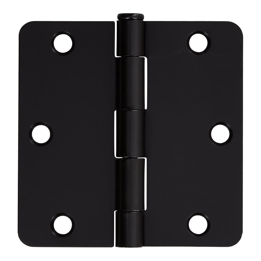 slide 1 of 6, RELIABILT 3-1/2-in H x 1/4-in Radius Oil-Rubbed Bronze Mortise Interior Door Hinge, 1 ct