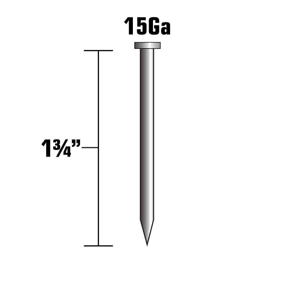slide 2 of 6, Metabo HPT 1-3/4-in 15 -Gauge Angled Electro-galvanized Collated Finish nails 1000 -Per Box, 1 ct