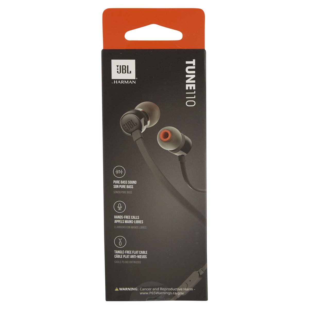 slide 3 of 5, JBL Black Tune 110 Wired Earbuds, 1 ct