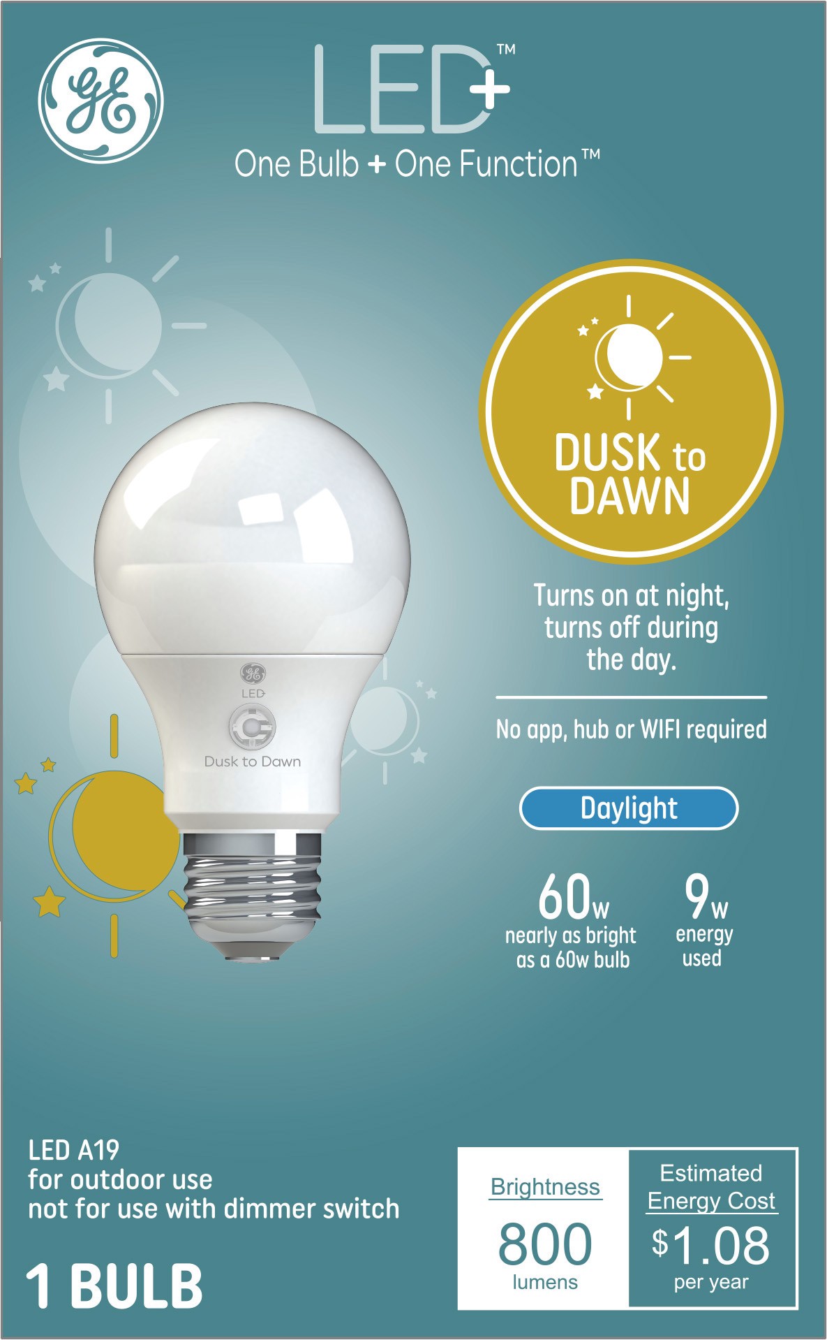 slide 1 of 6, GE 60 -Watt EQ A19 Daylight Medium base (E-26) LED General purpose Light Bulb, 1 ct