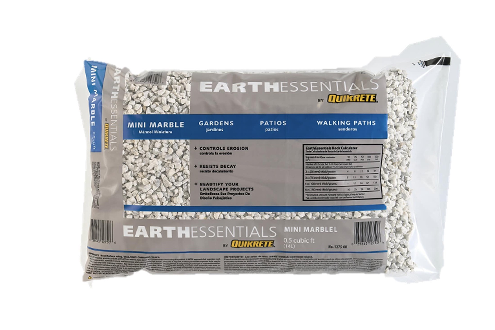 slide 1 of 6, EARTHESSENTIALS BY QUIKRETE 0.5 cu ft White Mini marble chips (More than 3-in), 1 ct