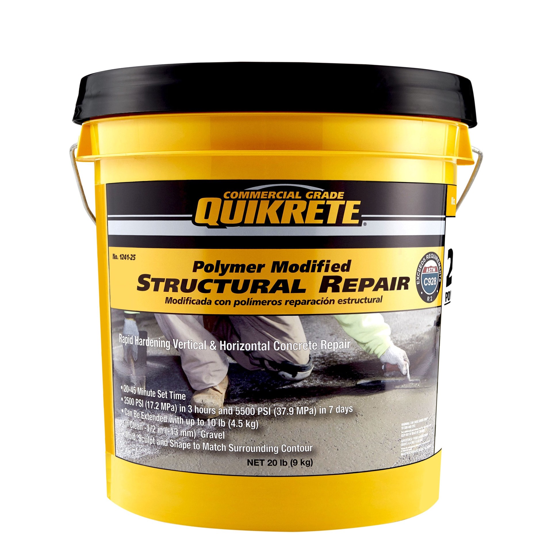 slide 1 of 5, QUIKRETE Polymer Modified Structural Repair 20 -lb Concrete Repair accessory, 1 ct