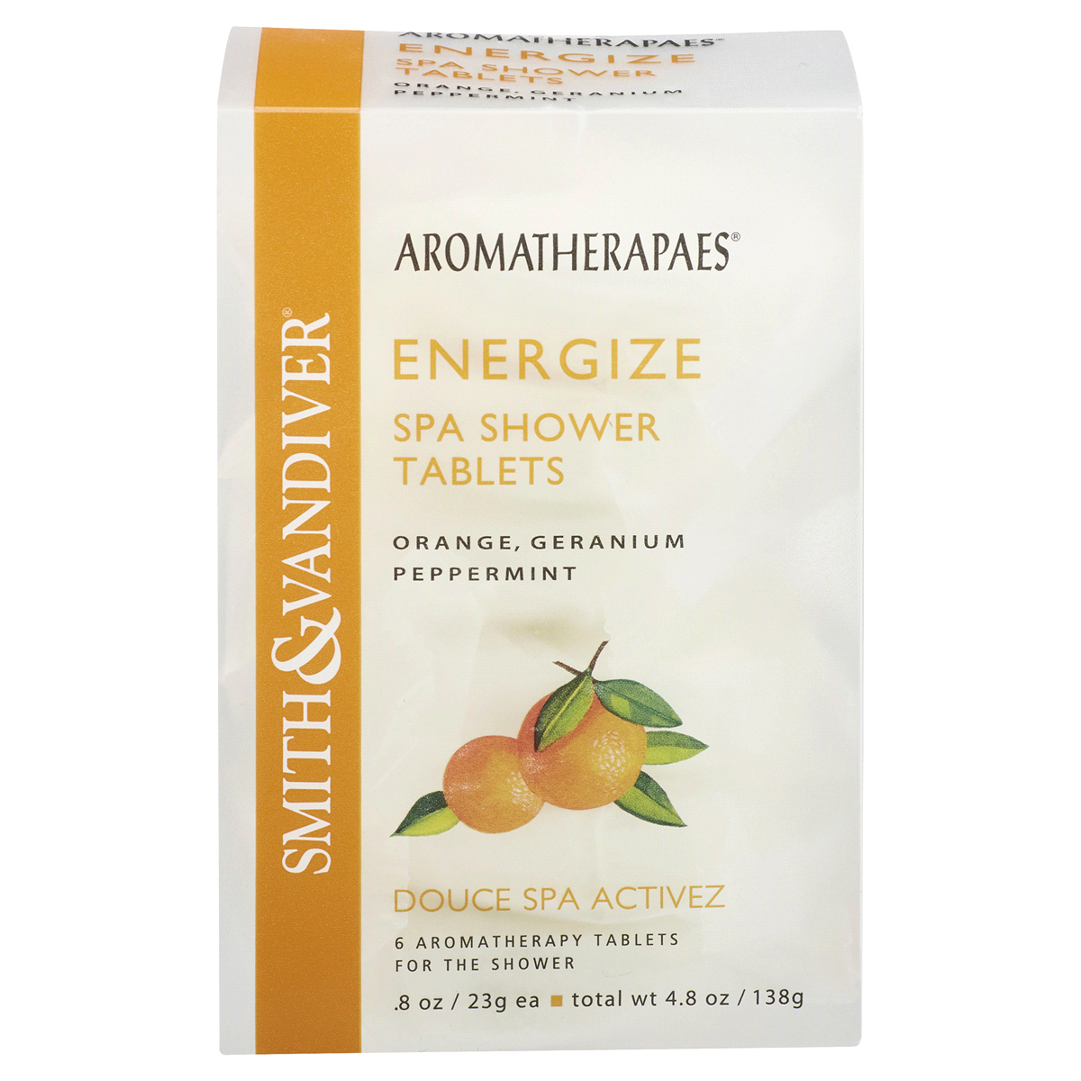 slide 1 of 1, Aromatherapaes Energize Spa Shower Tablets Orange, Geranium & Peppermint Aromatherapy Tablets, 6 ct
