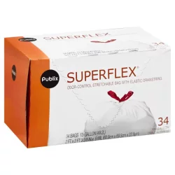 Publix Superflex Odor Control Stretchable Bag with Elastic Drawstring