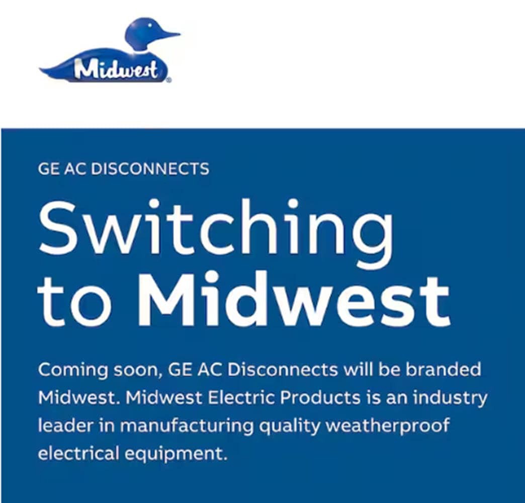 slide 2 of 6, GE 60 Amp Single phase (120V/240V) Non-fusible Indoor and outdoor Light-duty Disconnect Disconnect, 1 ct