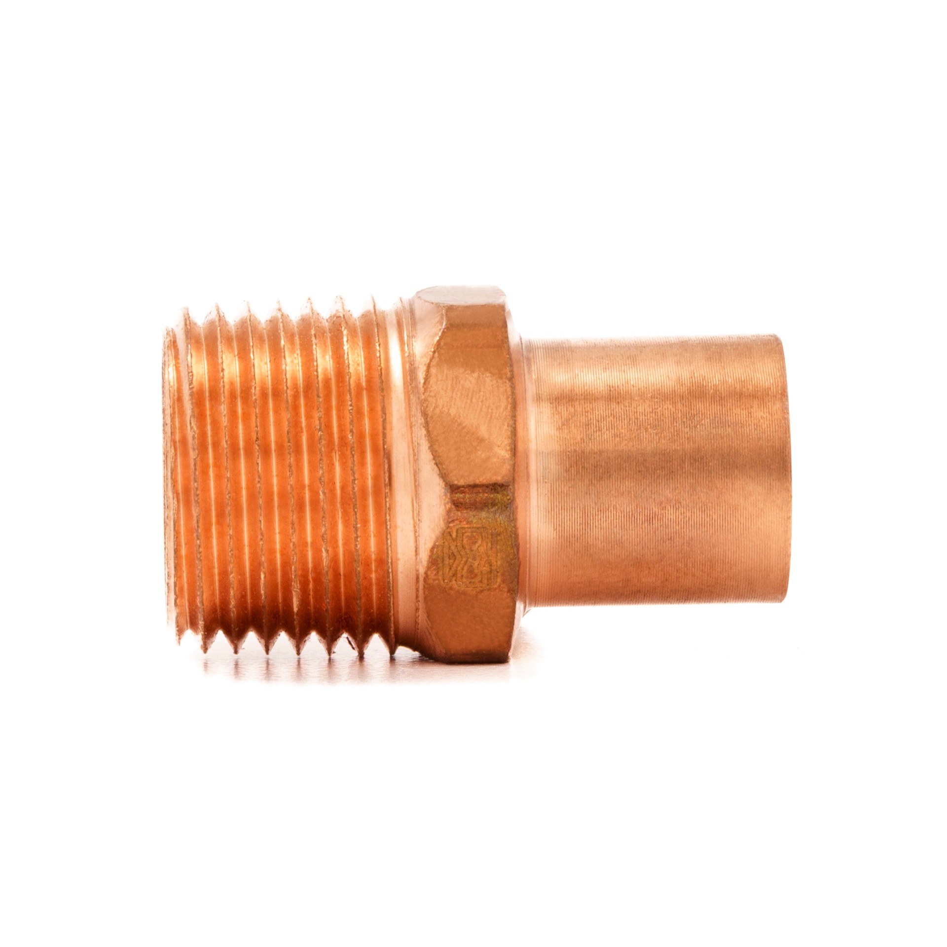 slide 2 of 6, Streamline 1/2-in FTG x 1/2-in MIP Copper Male Fitting Adapter, 1 ct