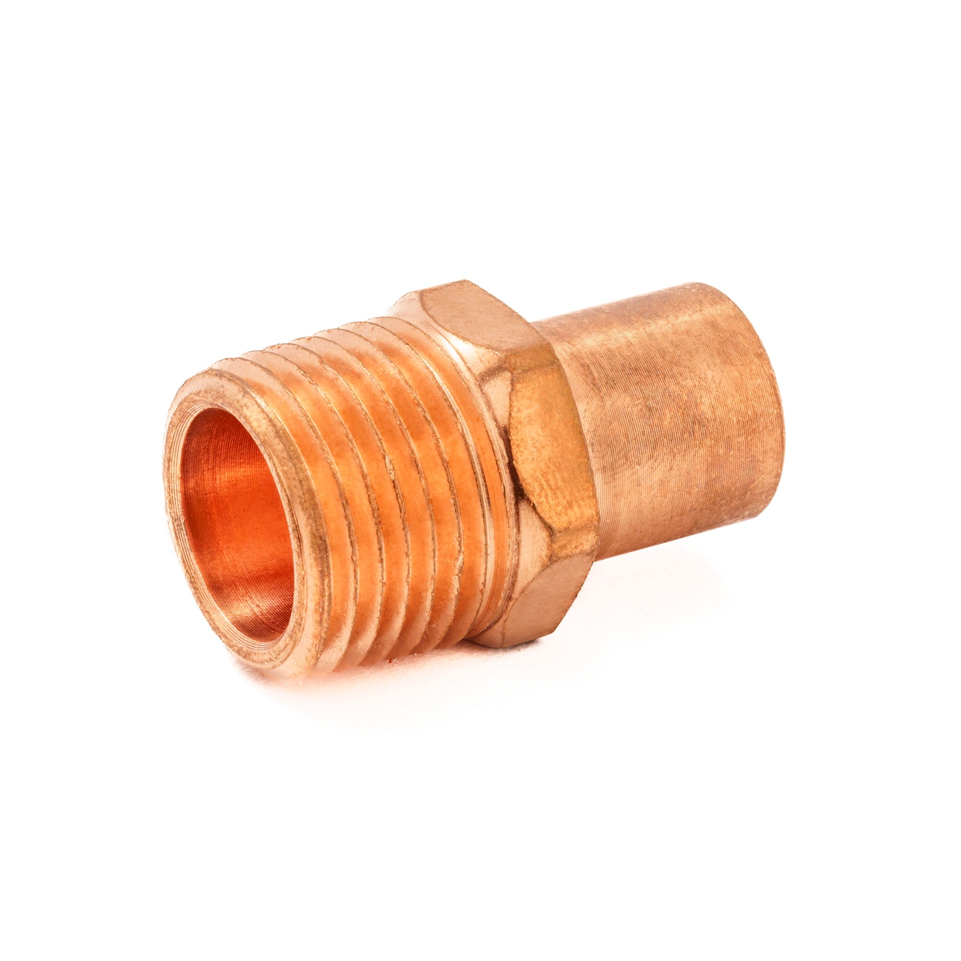 slide 1 of 6, Streamline 1/2-in FTG x 1/2-in MIP Copper Male Fitting Adapter, 1 ct