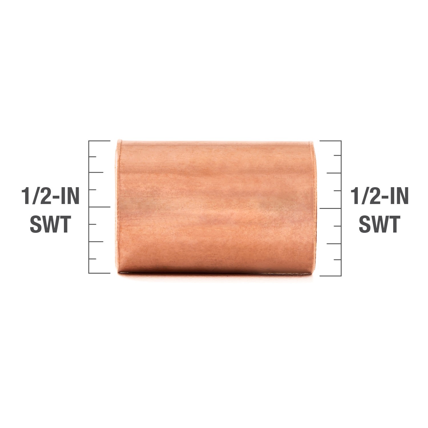 slide 3 of 6, Streamline 1/2-in Copper No-Stop Coupling, 1 ct