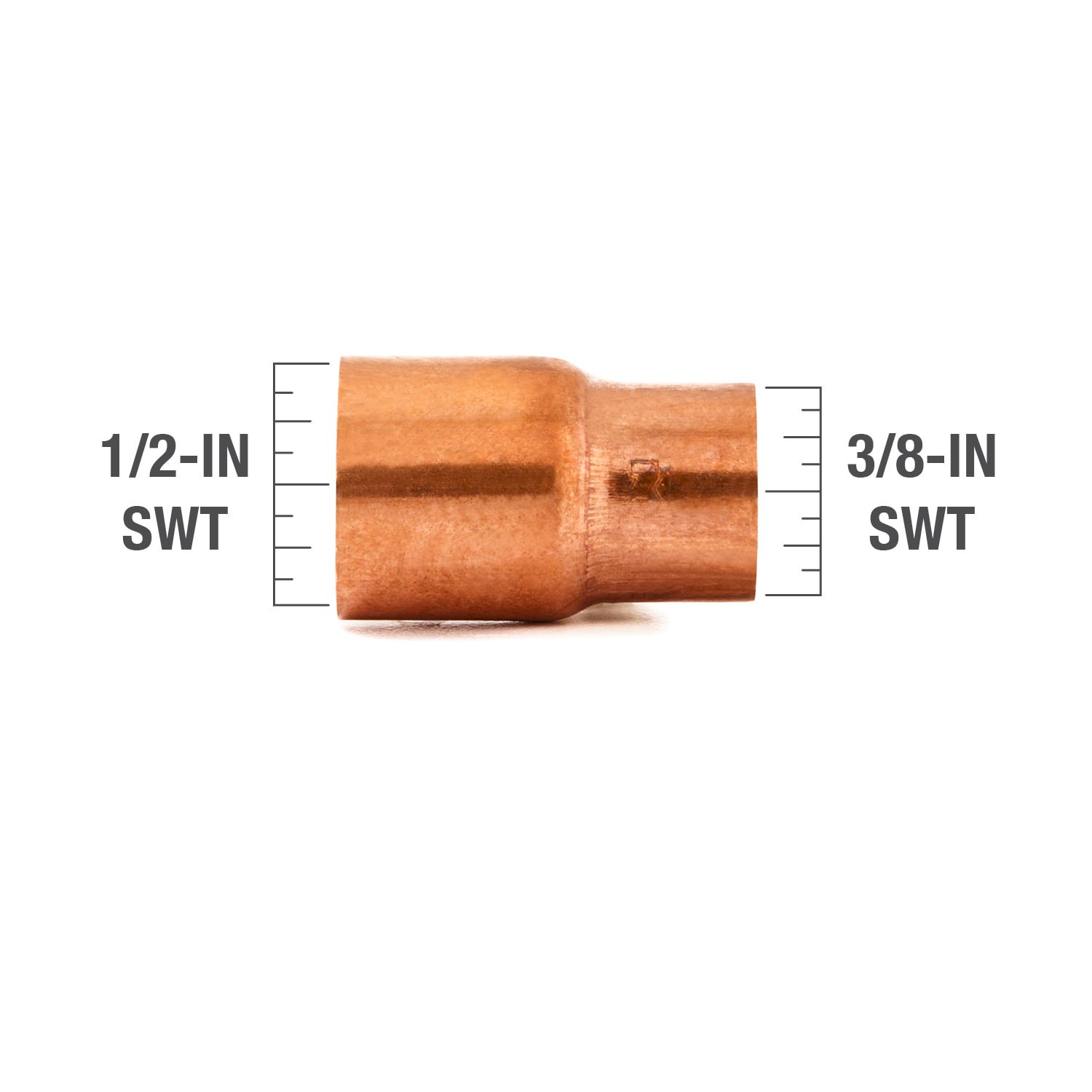 slide 3 of 6, Streamline 1/2-in x 3/8-in Copper Reducing Coupling, 1 ct