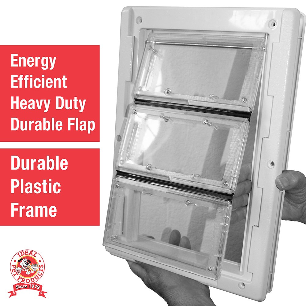 slide 5 of 6, Ideal Pet Products White Plastic Large Dog Door for Entry door, 1 ct