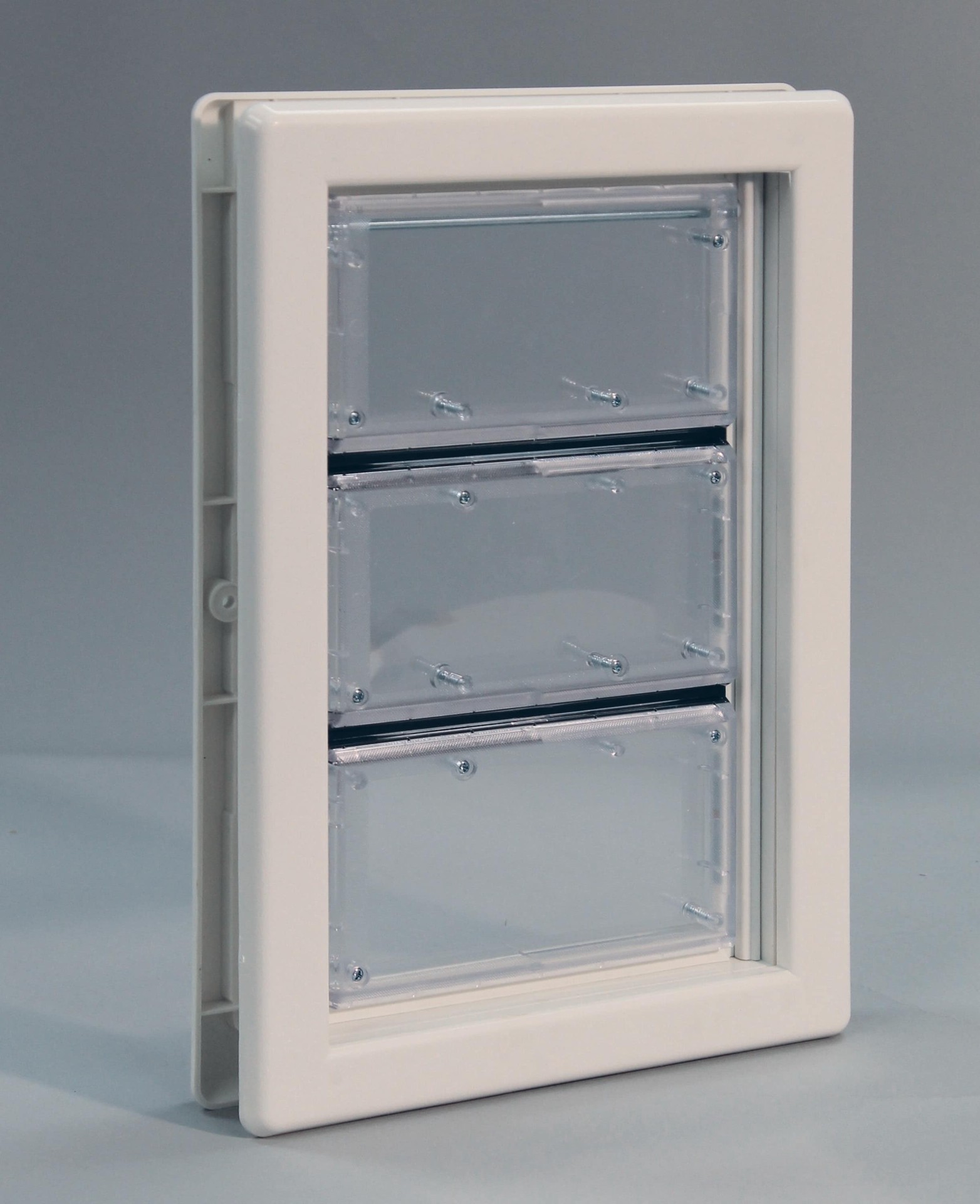 slide 3 of 6, Ideal Pet Products White Plastic Large Dog Door for Entry door, 1 ct